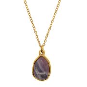 Natural Amethyst Geometric Necklace