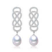 Caroline – Dangle Fresh Water Pearl and Sterling Silver Earrings