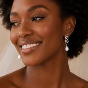 Caroline – Dangle Fresh Water Pearl and Sterling Silver Earrings