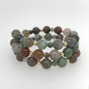 Farrah IA – Multilayered Bracelet in Indian Agate Stones