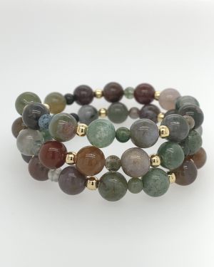 Farrah IA – Multilayered Bracelet in Indian Agate Stones