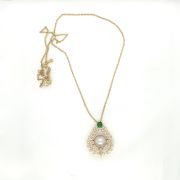 Olga – Gold Necklace with Teardrop Shaped Pendant