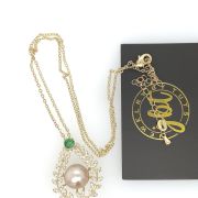 Olga – Gold Necklace with Teardrop Shaped Pendant