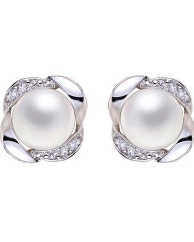 Laura – Fresh Water Pearl Button Earrings