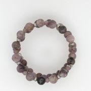 Farrah L – Multilayered Bracelet in Lepidolite Stones