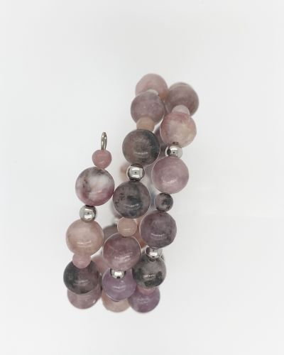 Farrah L – Multilayered Bracelet in Lepidolite Stones