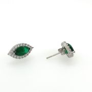 Ruth G – Stud Earrings with Green Stone