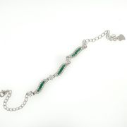 Elaine G – Silver Bracelet with Green Stones