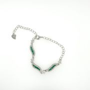 Elaine G – Silver Bracelet with Green Stones