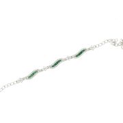 Elaine G – Silver Bracelet with Green Stones