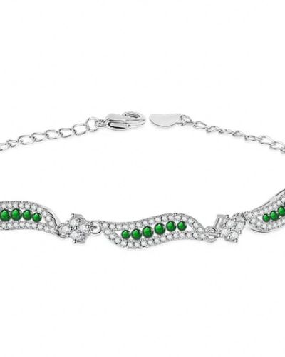 Elaine G – Silver Bracelet with Green Stones