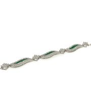 Elaine G – Silver Bracelet with Green Stones