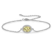 Mandy Y – Silver Bracelet with Yellow Stone