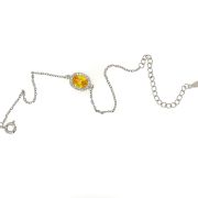 Mandy Y – Silver Bracelet with Yellow Stone