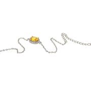 Mandy Y – Silver Bracelet with Yellow Stone