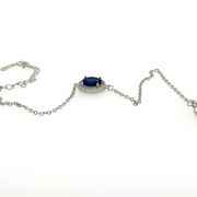 Mandy B – Silver Bracelet with Blue Stone