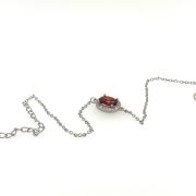 Mandy R – Silver Bracelet with Red Stone