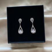 Gaia – Long Teardrop Dangle Crystal Earrings