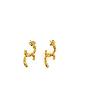 Aileen – Gold Half Eight Earrings