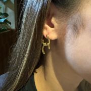 Aileen – Gold Half Eight Earrings