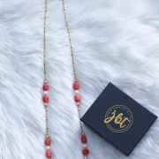 Lota – Elegant Freshwater Pearl and Coral Necklace