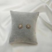 Aurora – Gold Zirconia Stud Earrings
