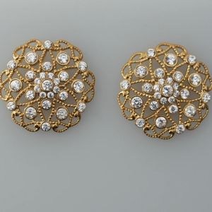 Aurora - Gold Zirconia Stud Earrings
