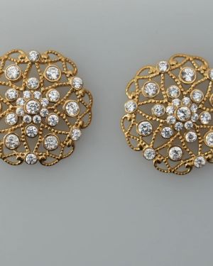 Aurora – Gold Zirconia Stud Earrings