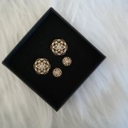 Aurora – Gold Zirconia Stud Earrings