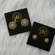 Aurora – Gold Zirconia Stud Earrings