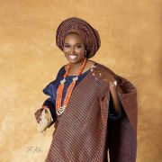 Adunni – Long 4-Layer Orange Coral Necklace with Zirconia Accessories